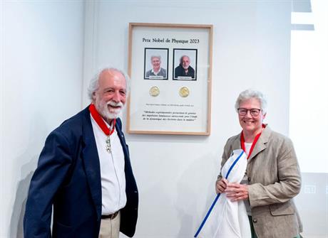 Anne L’Huillier et Pierre Agostini. © CEA / L. Godart